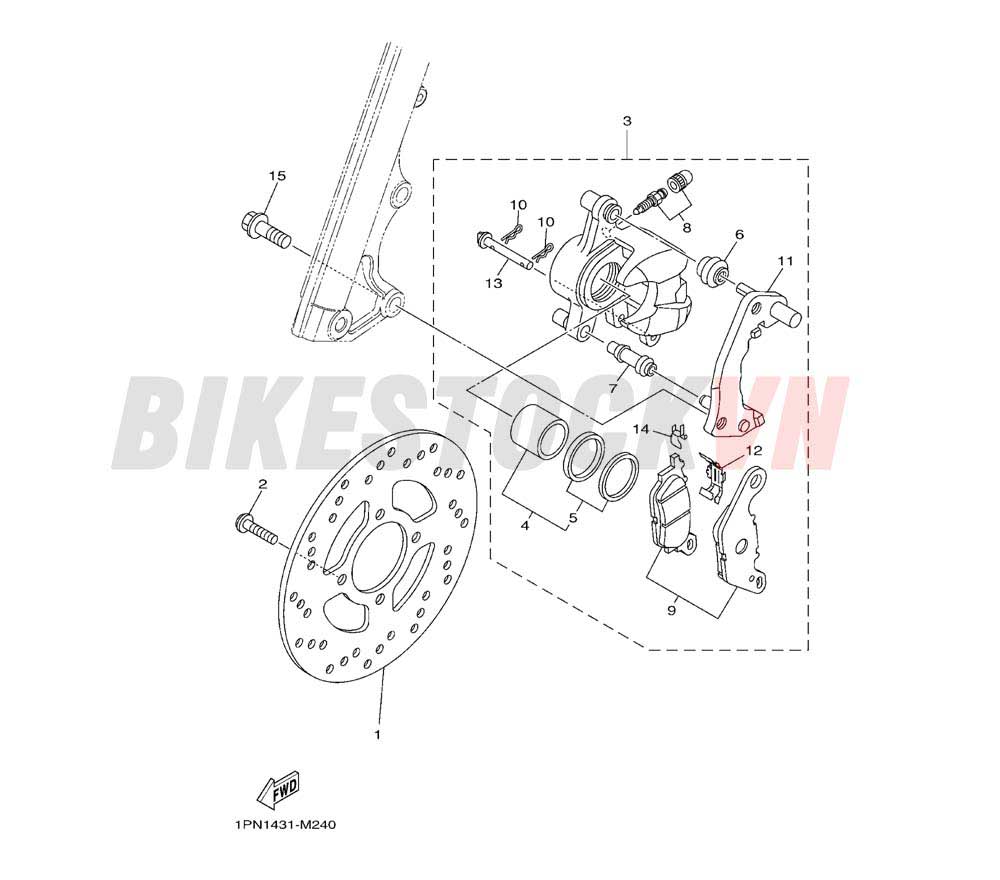 FRONT BRAKE CALIPER (1PN1/2/3/4)